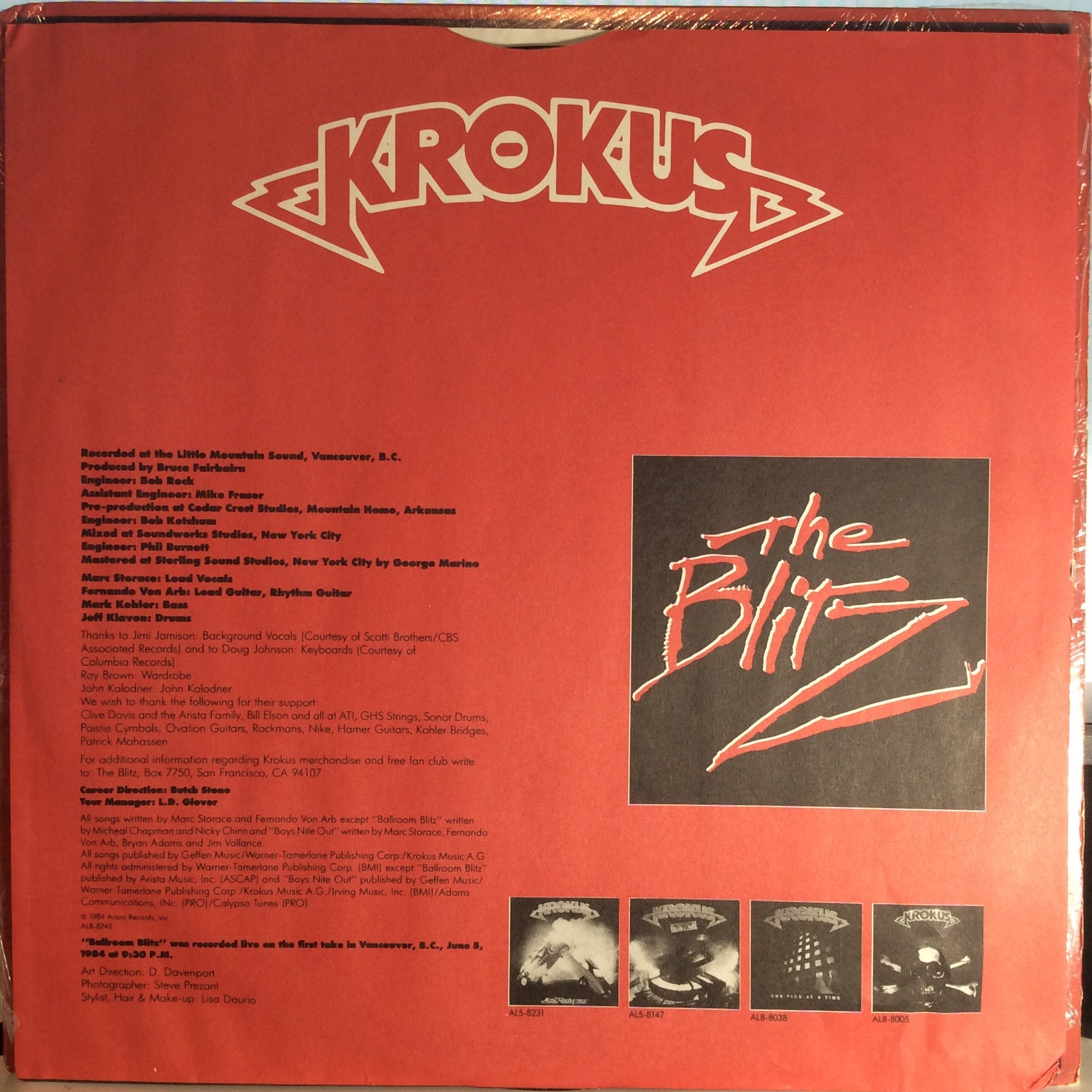 Krokus - The Blitz (VINYL) | Excellent (EX)