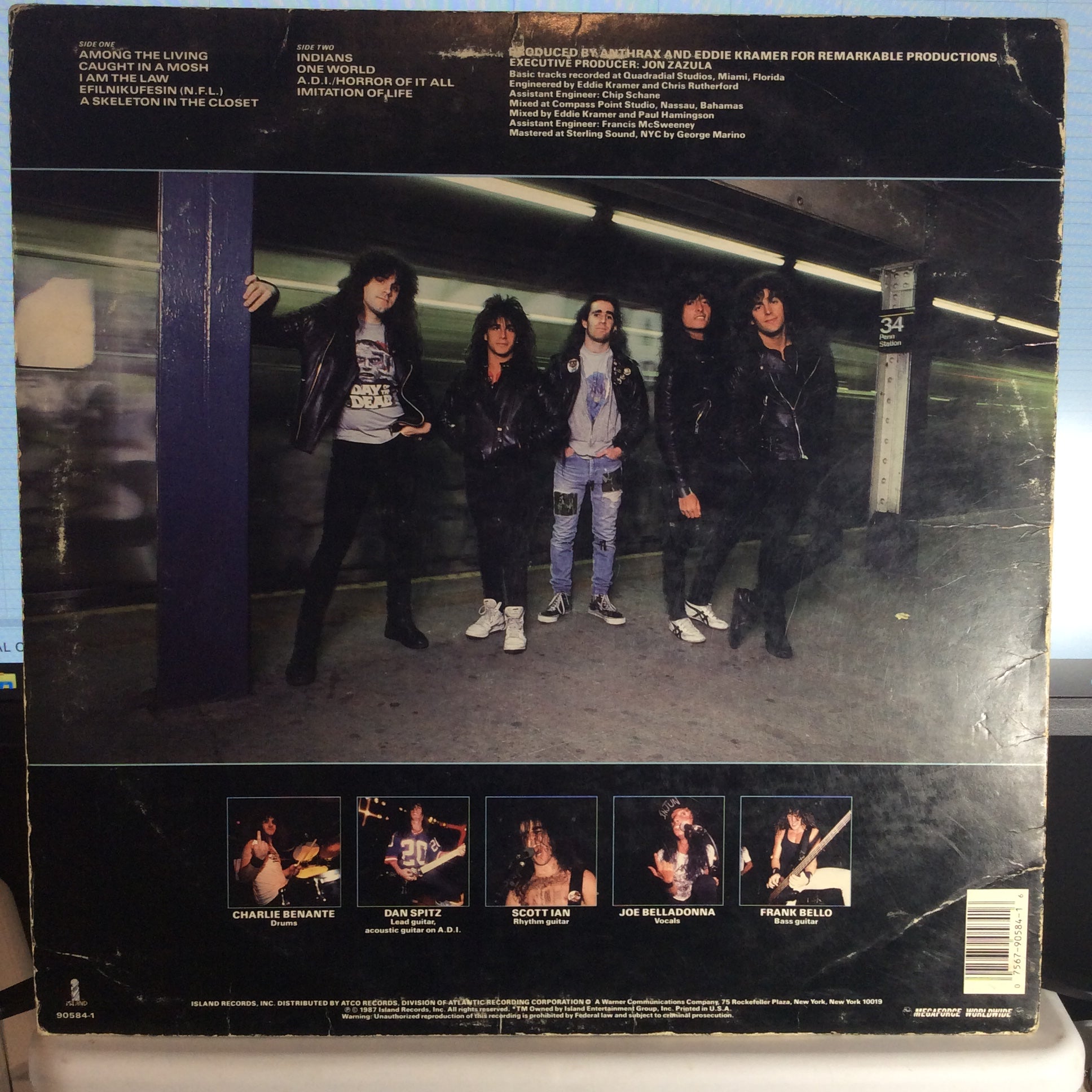 Anthrax - Among The Living (VINYL) | Very Good (VG) Good Plus (G+)