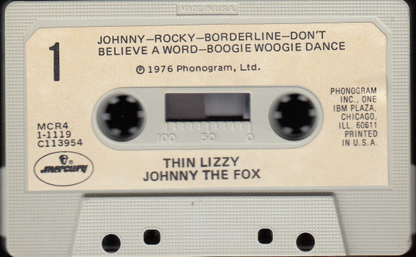 Thin Lizzy - Johnny The Fox (CASSETTE) | Very Good (VG) Very Good Plus (VG+)