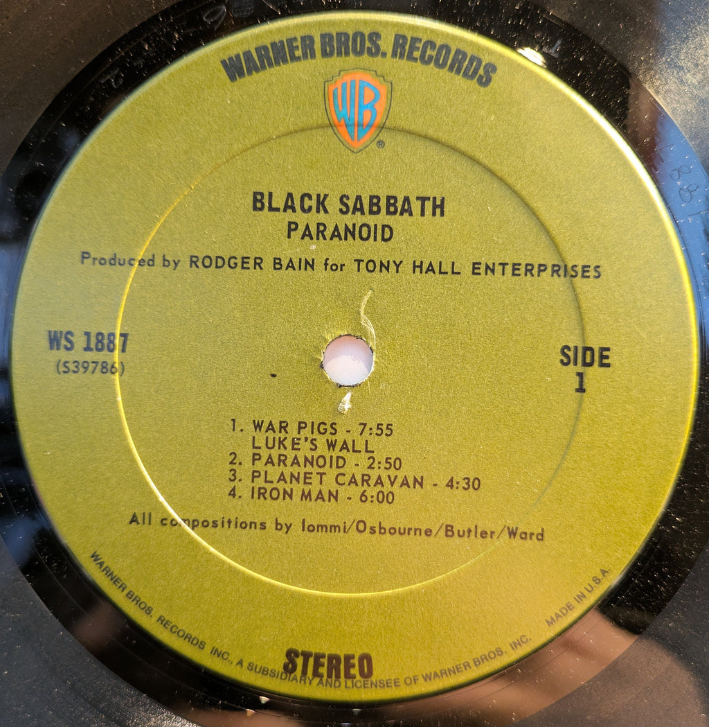 Black Sabbath - Paranoid (VINYL) | Very Good (VG) Very Good (VG)
