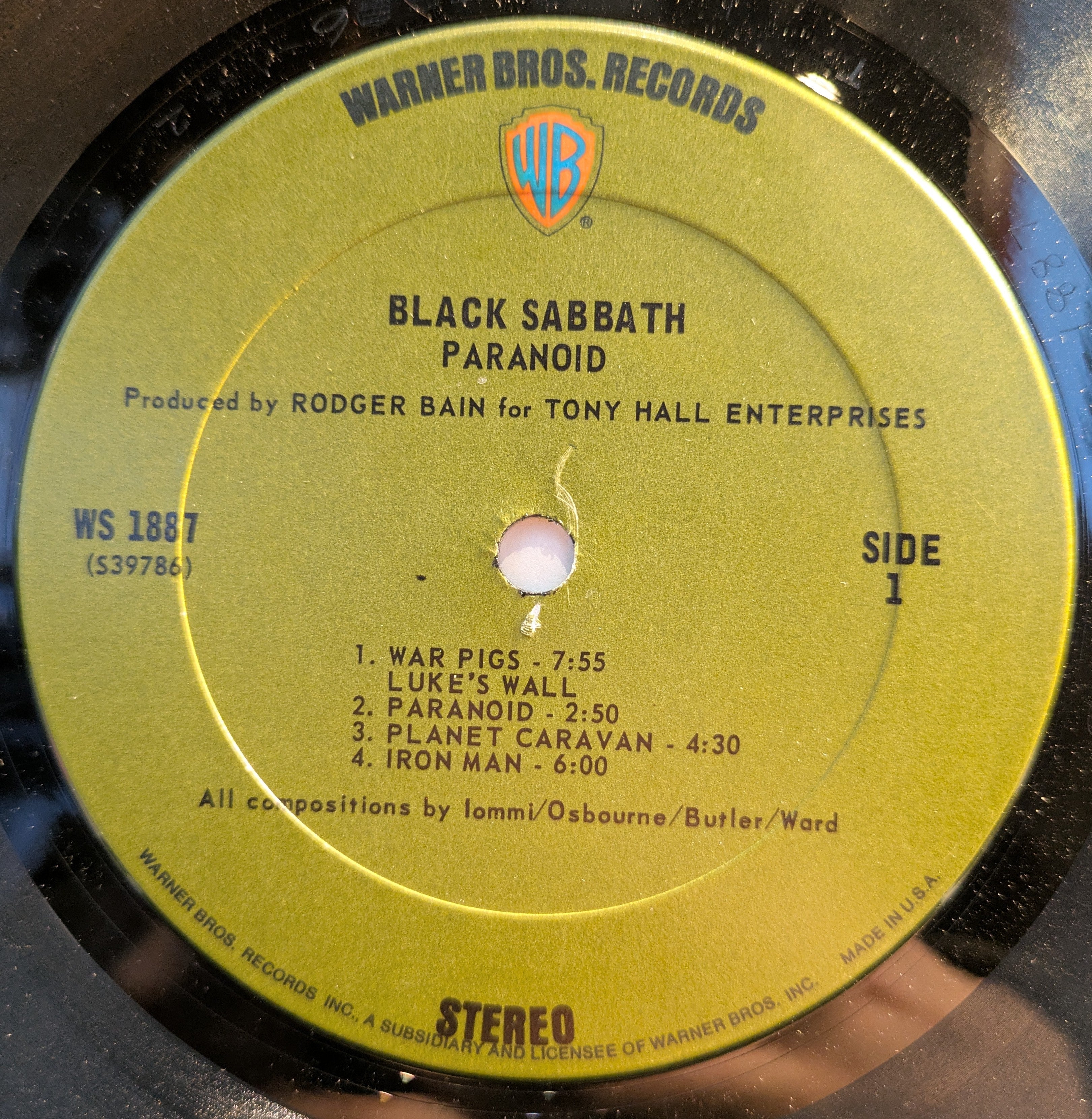 Black Sabbath - Paranoid (VINYL) | Very Good (VG) Very Good (VG)