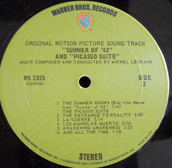 Michel Legrand - Summer Of '42 | Very Good Plus (VG+) Near Mint (NM)