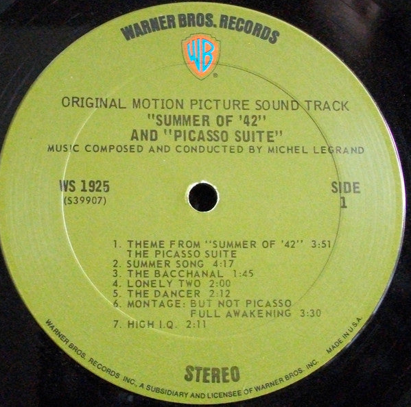 Michel Legrand - Summer Of '42 | Very Good Plus (VG+) Near Mint (NM)