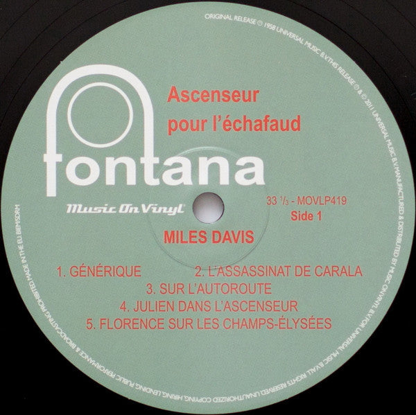 Miles Davis - Ascenseur Pour L'Échafaud (Lift To The Scaffold) | Mint (M) Mint (M)
