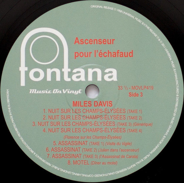 Miles Davis - Ascenseur Pour L'Échafaud (Lift To The Scaffold) | Mint (M) Mint (M)