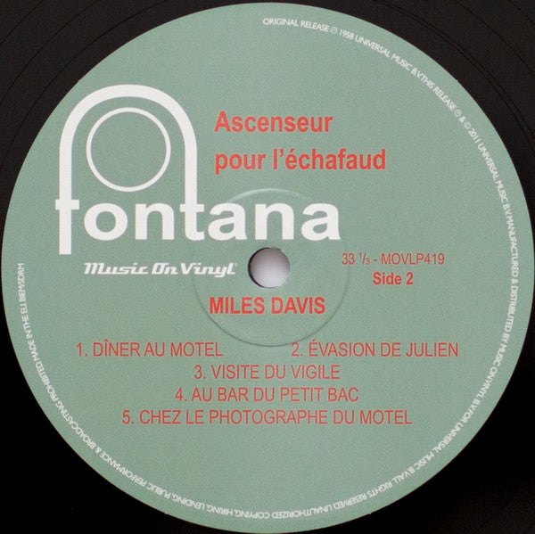Miles Davis - Ascenseur Pour L'Échafaud (Lift To The Scaffold) | Mint (M) Mint (M)