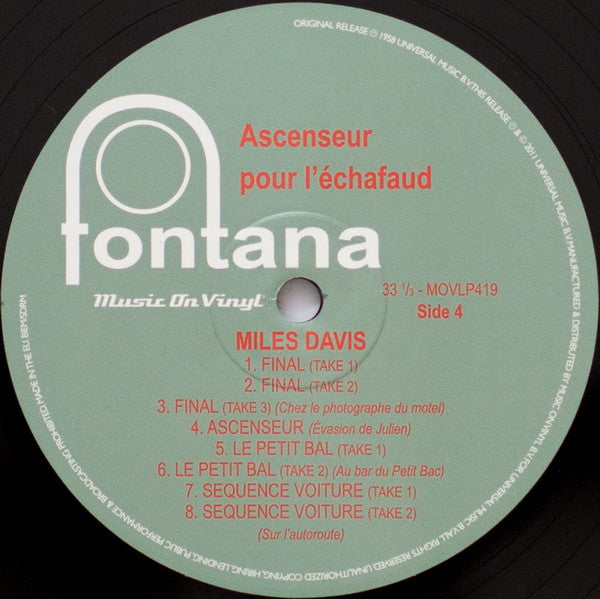 Miles Davis - Ascenseur Pour L'Échafaud (Lift To The Scaffold) | Mint (M) Mint (M)