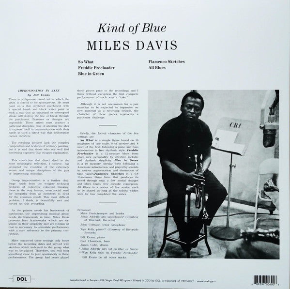 Miles Davis - Kind Of Blue (Blue Vinyl) | Mint (M) Mint (M)