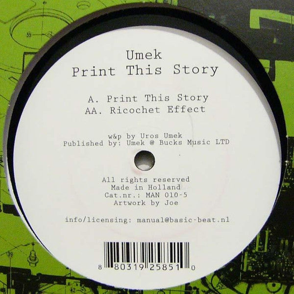 Umek - Print This Story | Near Mint (NM) Near Mint (NM)
