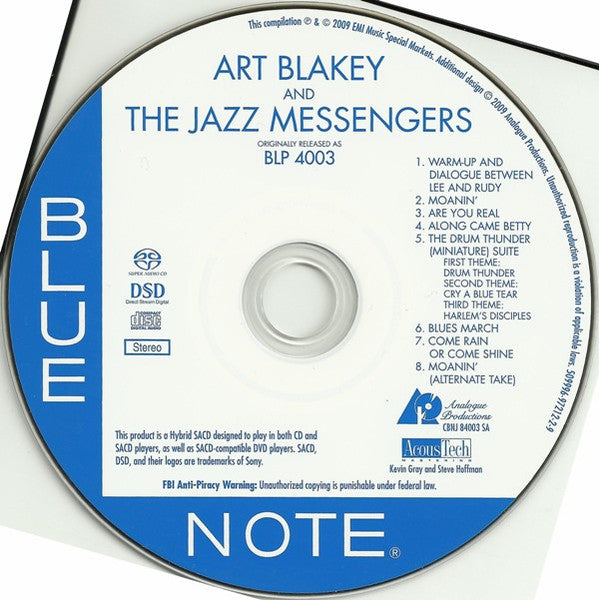 Art Blakey & The Jazz Messengers - Moanin' (SACD) | Near Mint (NM or M-)