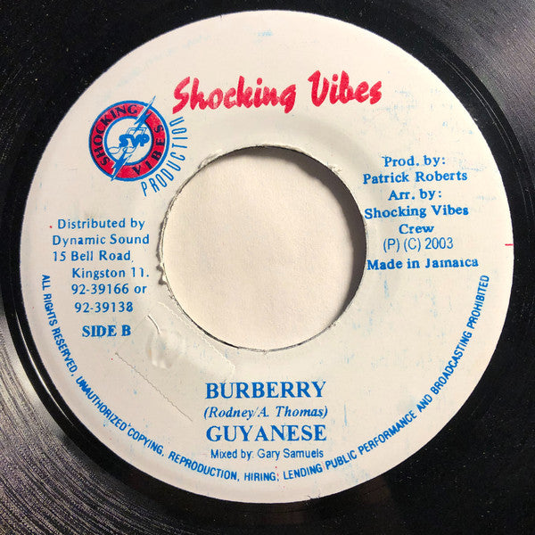 Natural Black / Guyanese - Don't Play / Burberry 7" | Near Mint (NM) Generic