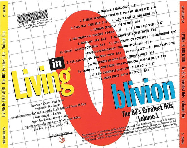 Living In Oblivion (The 80's Greatest Hits: Volume 1)(CD) | Mint (M) Mint (M)
