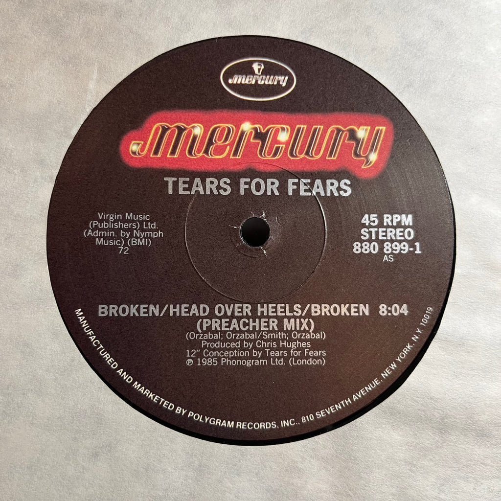 Tears For Fears - Broken / Head Over Heels / Broken (Preacher Mix) (VINYL) | Excellent+ (EX+) Near Mint- (NM-)