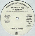 Simple Minds - Promised You A Miracle | Excellent (EX) Generic