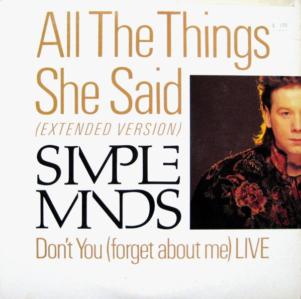 Simple Minds - All The Things She Said / Don't You (Forget About Me) Live (VINYL) | Excellent (EX) Near Mint (NM)