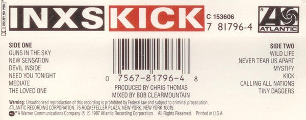 INXS - Kick *CASSETTE* | Near Mint (NM) Near Mint (NM)