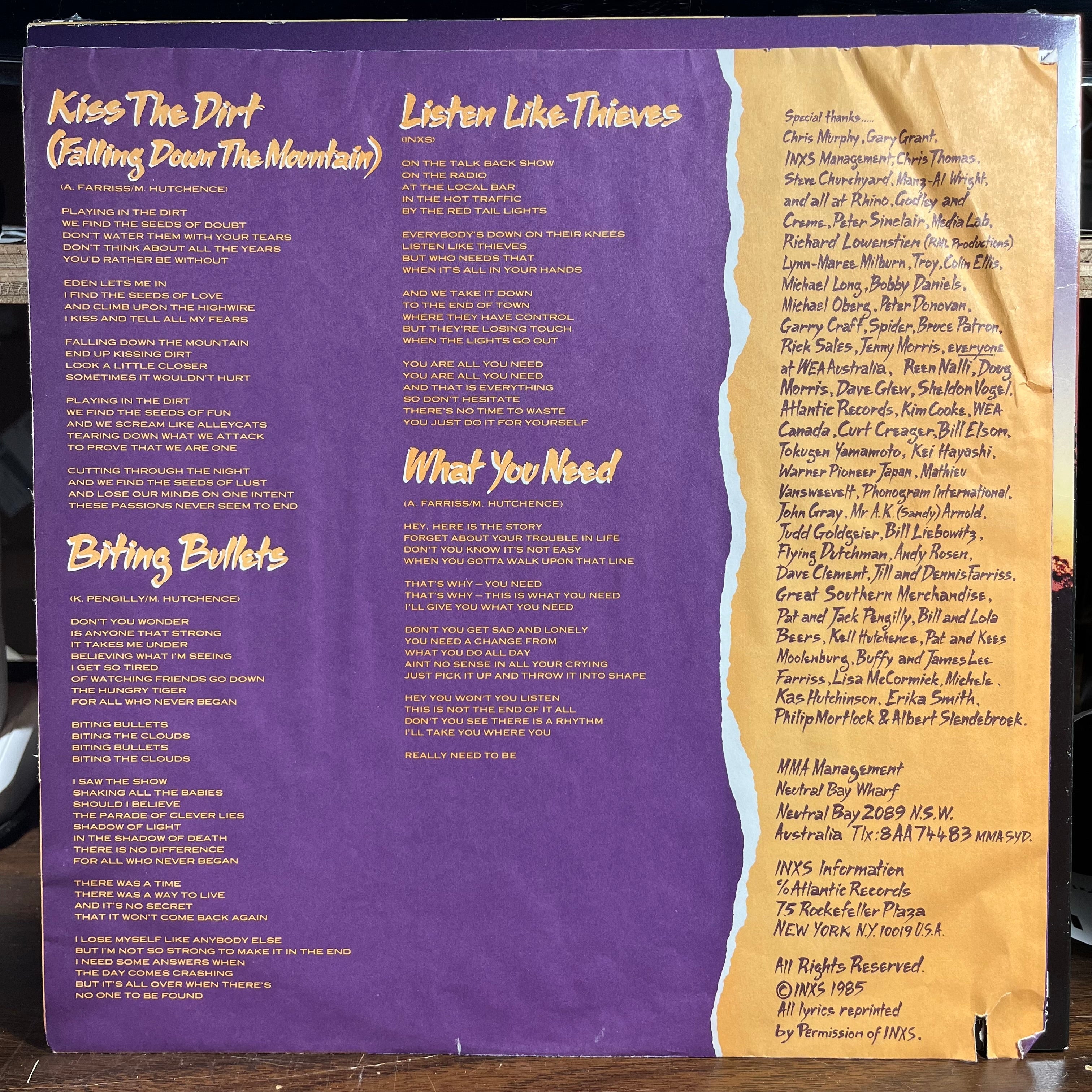 INXS - Listen Like Thieves (VINYL) | Near Mint (NM) Near Mint (NM)