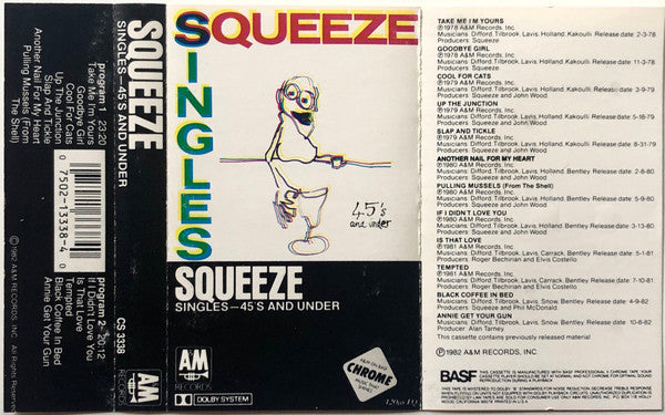 Squeeze (2) - Singles - 45's And Under *CASSETTE* | Near Mint (NM) Near Mint (NM)