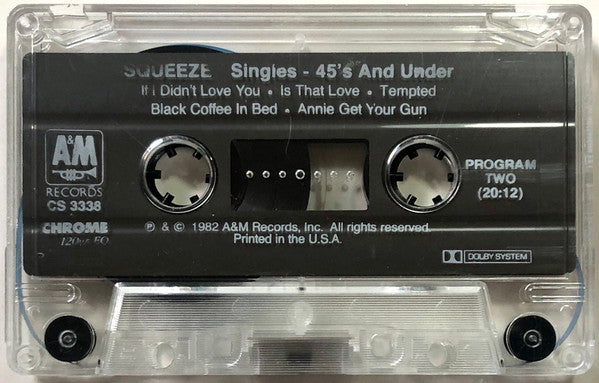 Squeeze (2) - Singles - 45's And Under *CASSETTE* | Near Mint (NM) Near Mint (NM)