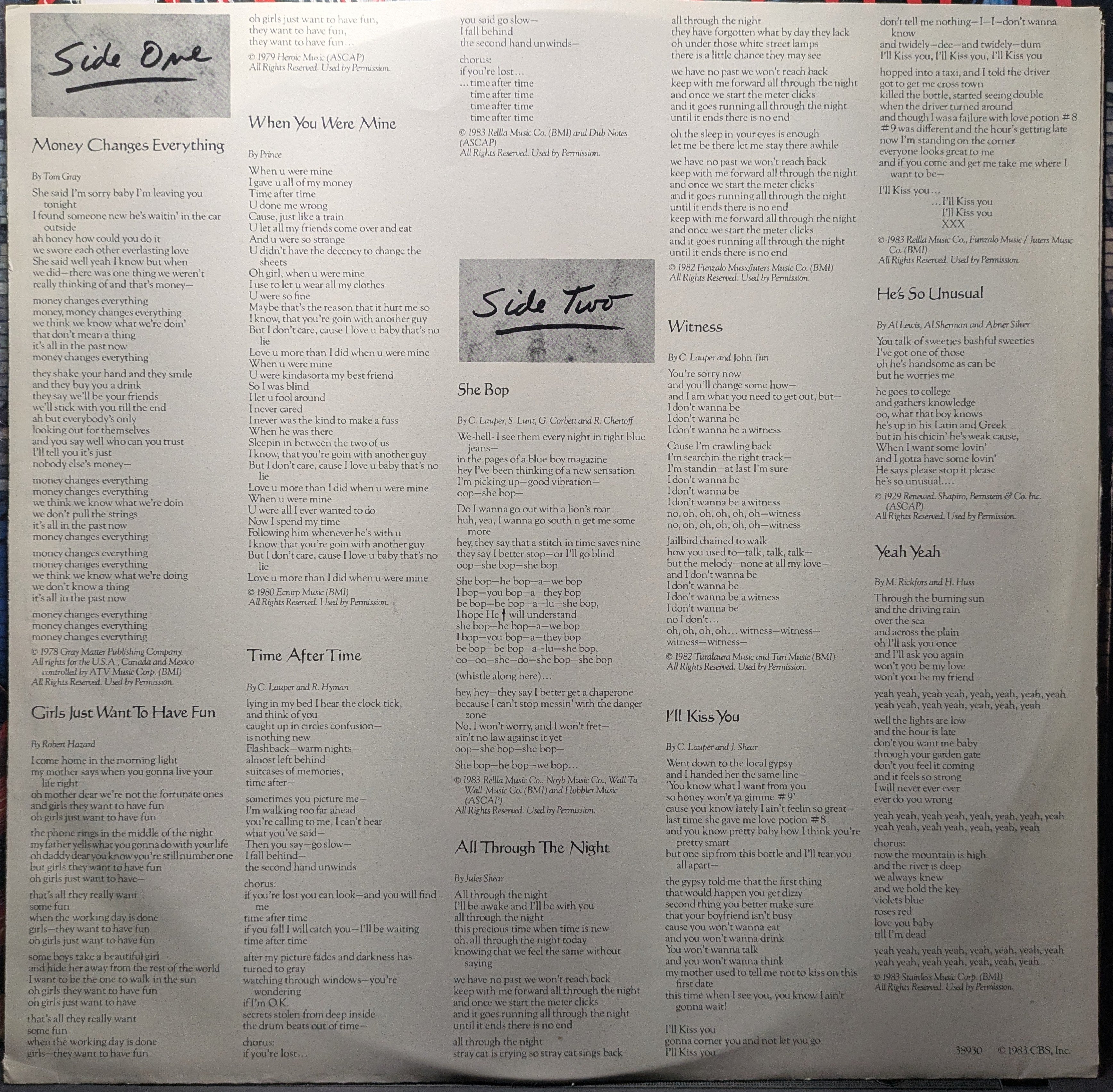 Cyndi Lauper - She's So Unusual (VINYL) | Near Mint (NM or M-)
