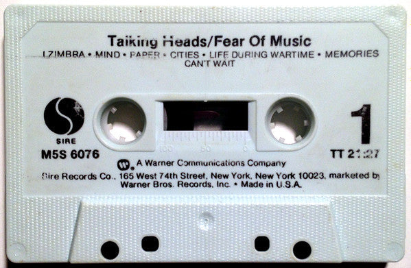Talking Heads - Fear Of Music *CASSETTE* | Near Mint (NM) Near Mint (NM)