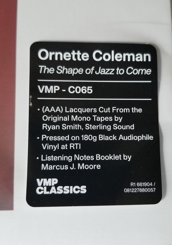 The Shape Of Jazz To Come (VMP VINYL) | Mint (M) Mint (M)