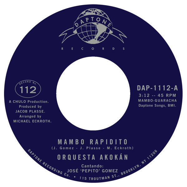 Mambo Rapidito / Un Tabaco Para Elegua (VINYL 7") | Mint (M) Generic
