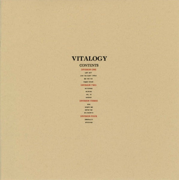 Pearl Jam - Vitalogy (180 GRAM VINYL) | Mint (M) Mint (M)