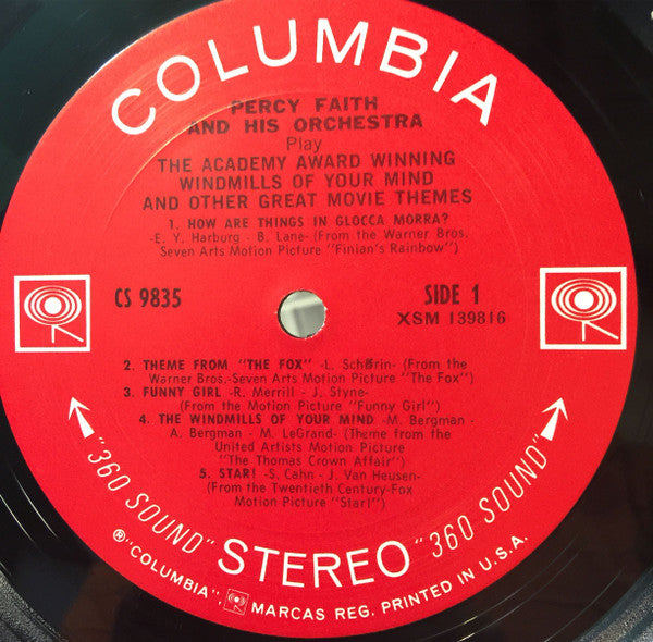 Percy Faith And His Orchestra Play The Academy Award Winning Theme From "The Thomas Crown Affair" And Other Great Movie Themes | Near Mint (NM) Very Good Plus (VG+)
