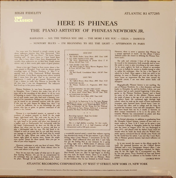 Here Is Phineas (The Piano Artistry Of Phineas Newborn Jr.) | Mint (M) Mint (M)