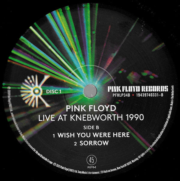 Pink Floyd - Live At Knebworth 1990 | Mint (M) Mint (M)