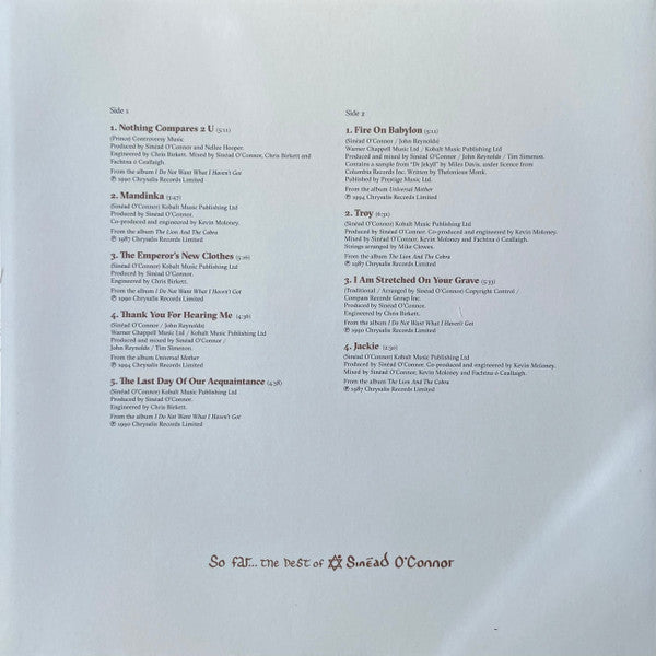 Sinéad O'Connor - So Far…The Best Of Sinéad O'Connor | Mint (M) Mint (M)