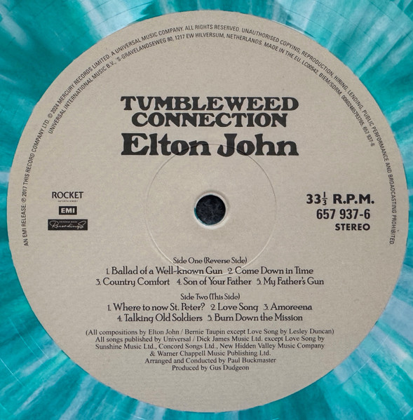 Tumbleweed Connection (GREEN SPLATTER VINYL) | Mint (M) Mint (M)