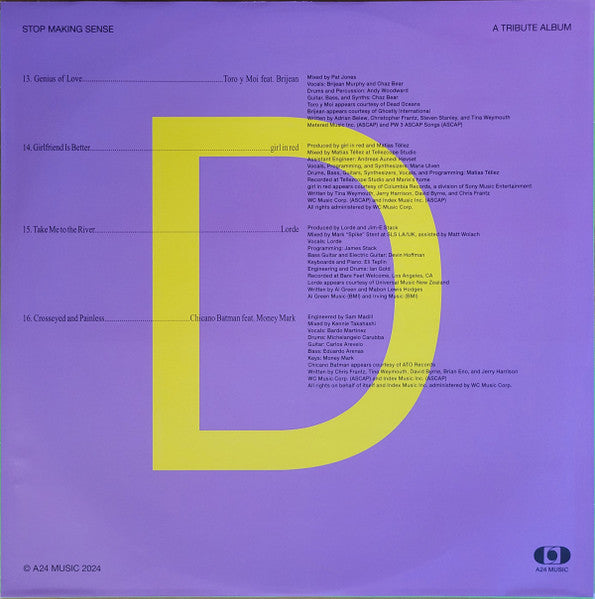 Everyone’s Getting Involved: A Tribute To Talking Heads’ Stop Making Sense (SILVER VINYL) | Mint (M) Mint (M)