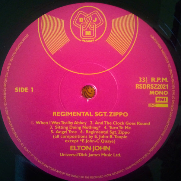 Elton John - Regimental Sgt. Zippo (VINYL) | Excellent+ (EX+)