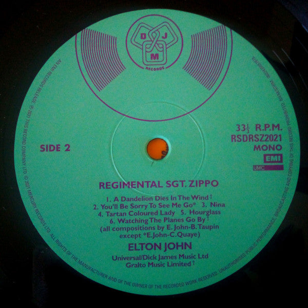 Elton John - Regimental Sgt. Zippo (VINYL) | Excellent+ (EX+)