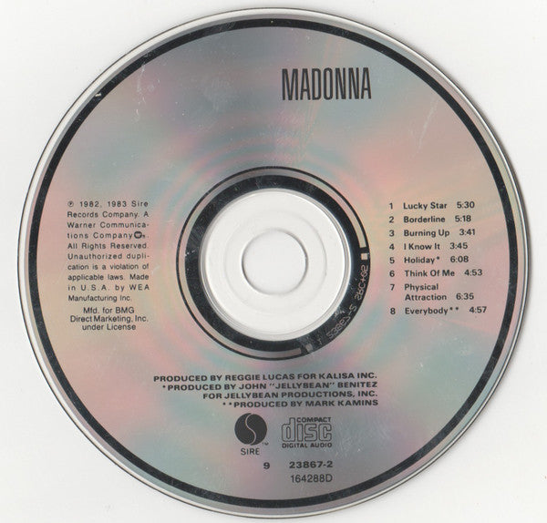 Madonna - Madonna (CD) | Excellent+ (EX+) Excellent+ (EX+)