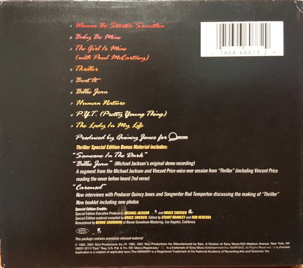 Michael Jackson - Thriller (CD) | Excellent+ (EX+) Excellent+ (EX+)