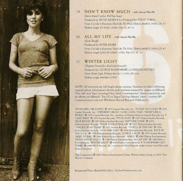 Linda Ronstadt - The Very Best Of Linda Ronstadt (CD) | Excellent (EX) Near Mint (NM)