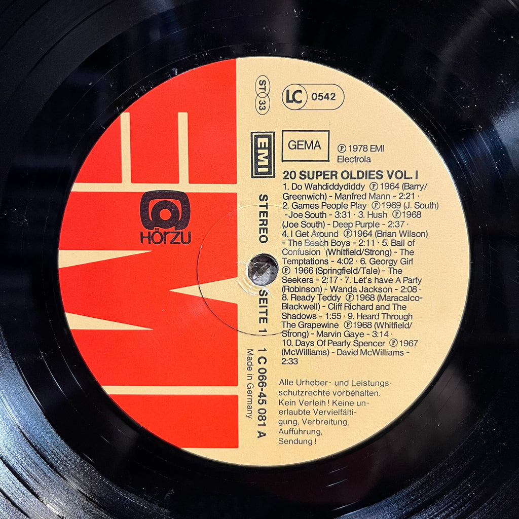Various - 20 Super Oldies Vol. 1 *GERMAN* | Excellent (EX) Excellent (EX)