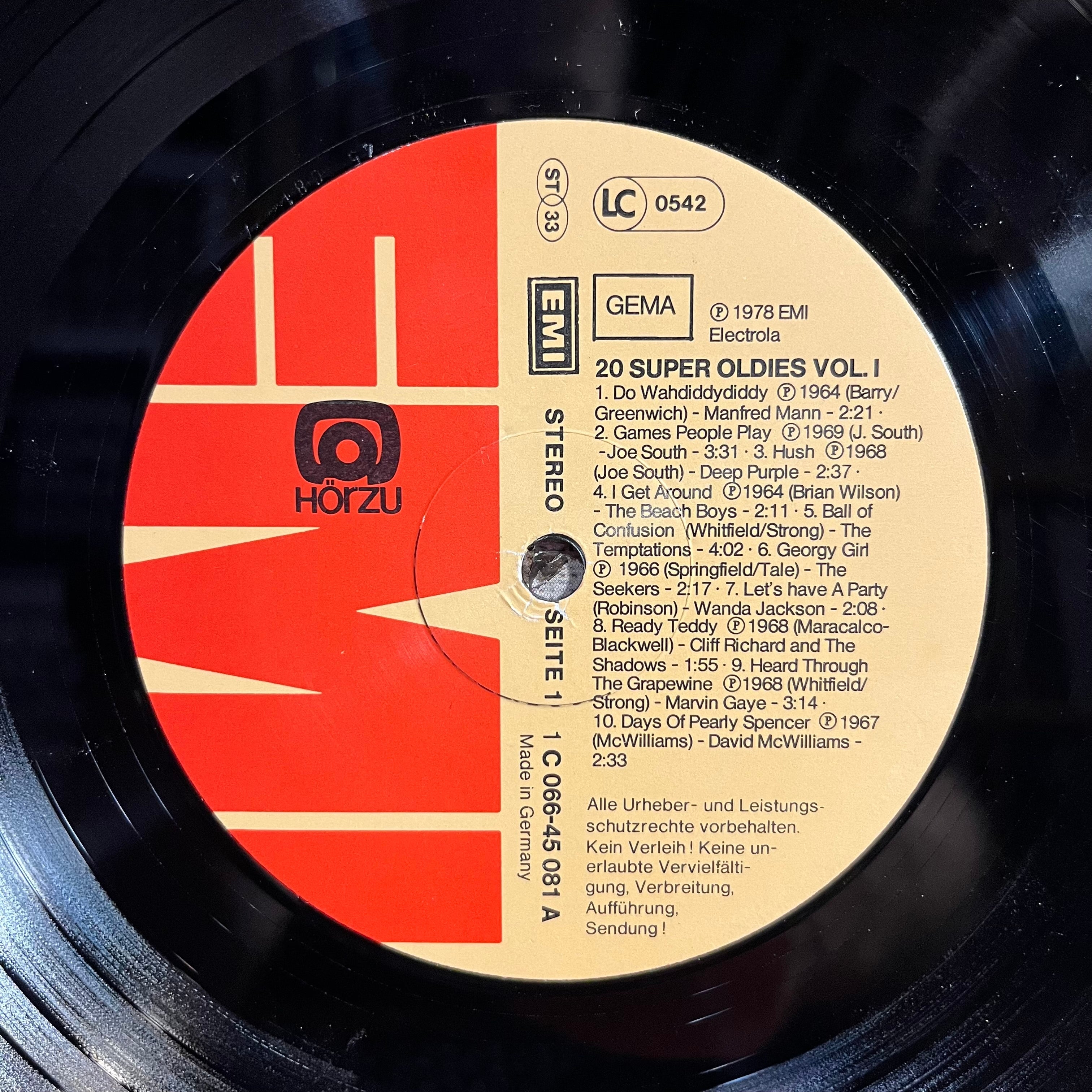 Various - 20 Super Oldies Vol. 1 *GERMAN* | Excellent (EX) Excellent (EX)