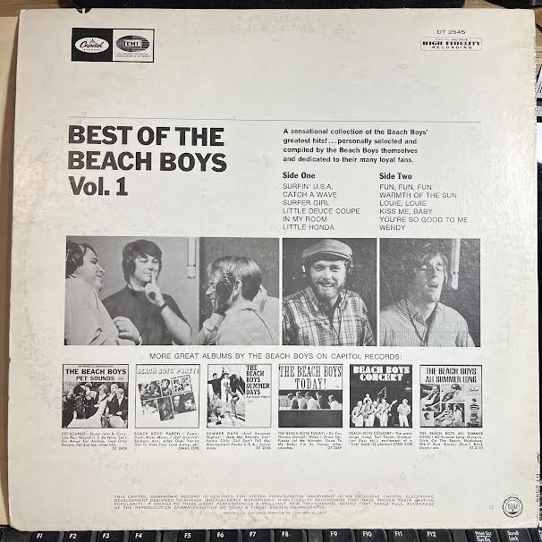 The Beach Boys - Best Of The Beach Boys - Vol. 1 (VINYL) | Excellent (EX) Excellent (EX)