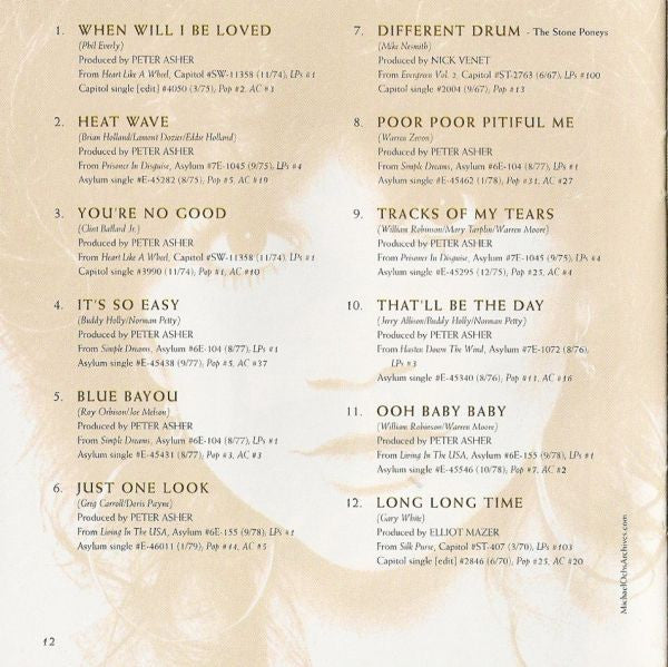 Linda Ronstadt - The Very Best Of Linda Ronstadt (CD) | Excellent (EX) Near Mint (NM)