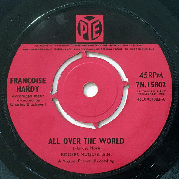 Françoise Hardy - All Over The World | Near Mint (NM or M-) Fair (F)