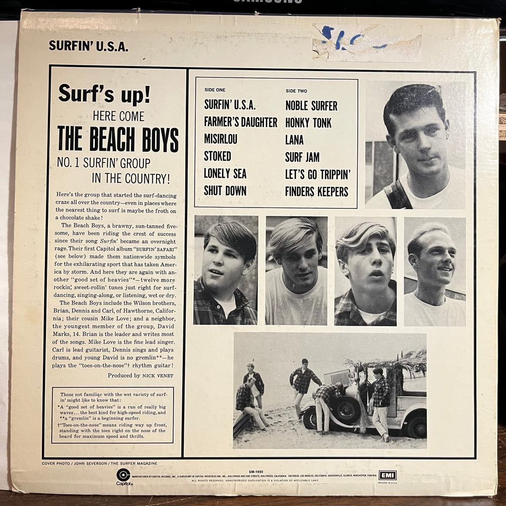 The Beach Boys - Surfin' USA (VINYL) | Near Mint- (NM-) Very Good Plus (VG+)