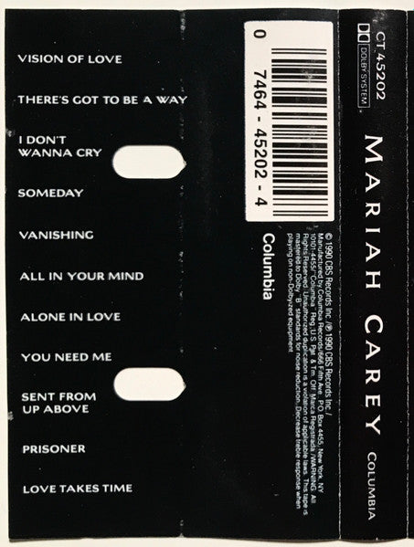 Mariah Carey - Mariah Carey *CASSETTE* | Near Mint (NM) Near Mint (NM)