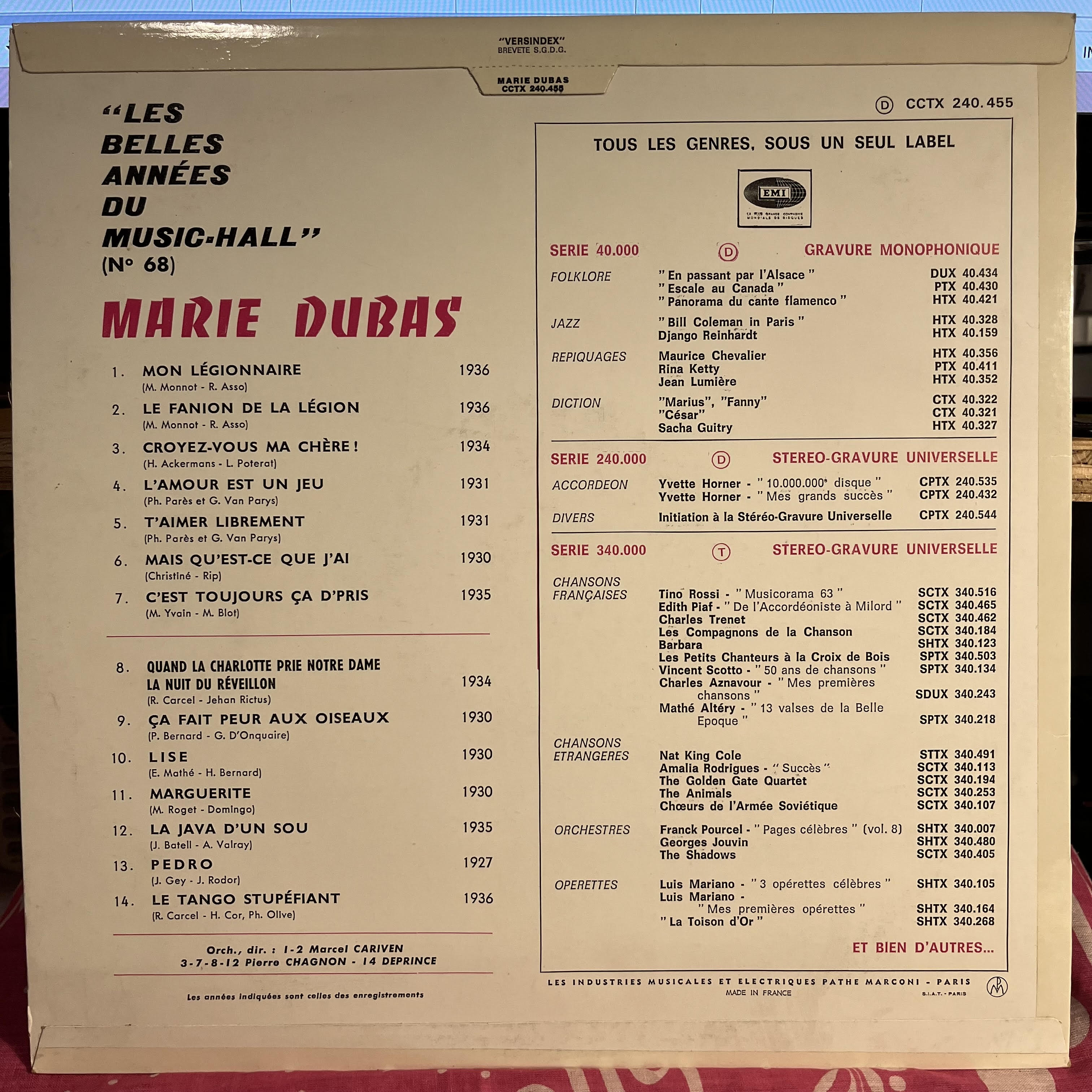 Les Belles Années Du Music-Hall N° 68 *FRANCE* | Near Mint (NM) Near Mint (NM)