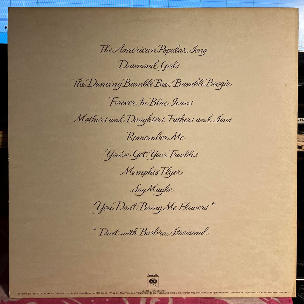 Neil Diamond - You Don't Bring Me Flowers *PITMAN* | Near Mint (NM) Excellent (EX)