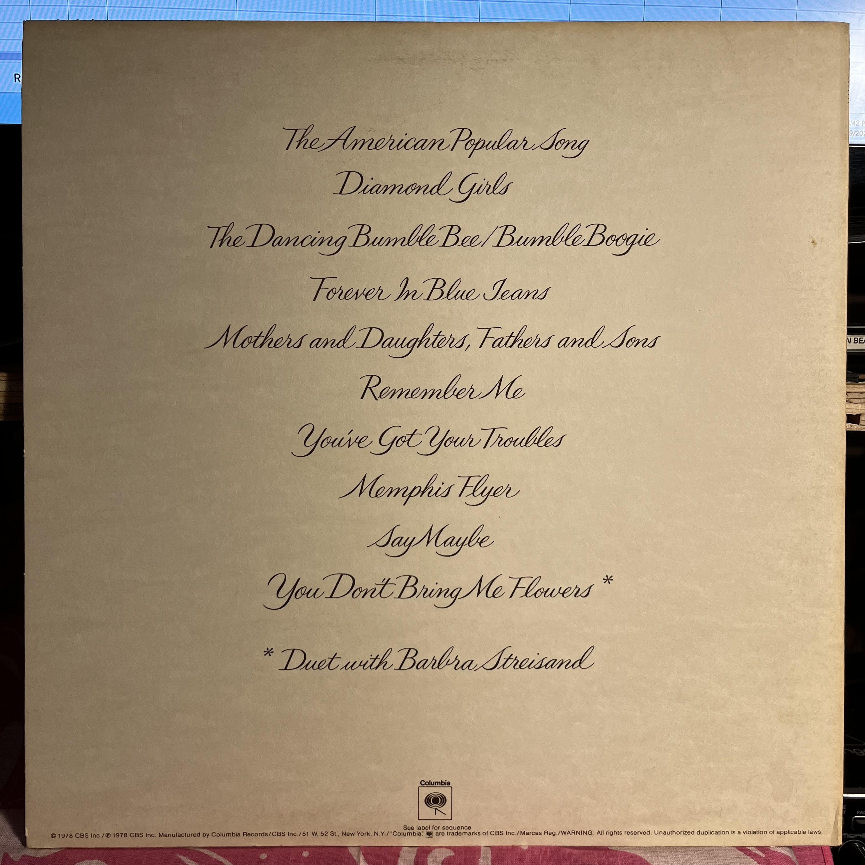 Neil Diamond - You Don't Bring Me Flowers *PITMAN* | Near Mint (NM) Excellent (EX)