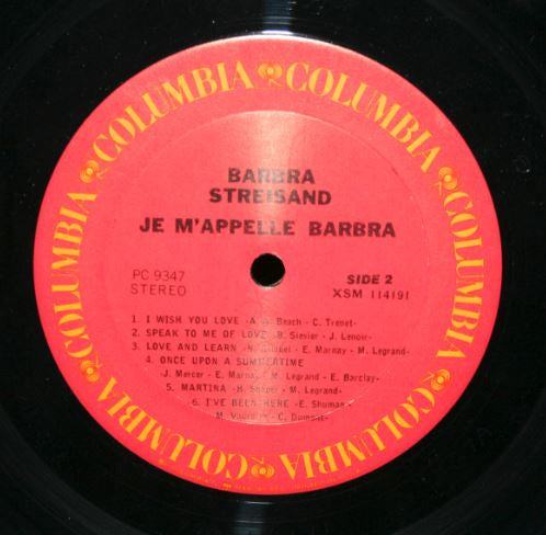Barbra Streisand - Je M'appelle Barbra *REISSUE* | Near Mint (NM) Excellent (EX)